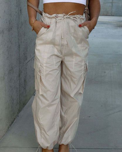 Pantalones cargo holgados e informales a la moda para mujer