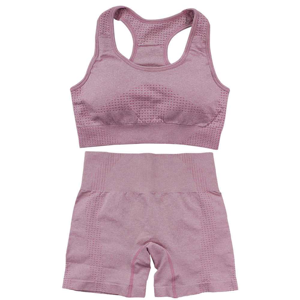 Conjunto deportivo de 2 piezas para mujer, informal, ajustado, de color sólido, con cuello en U, sin mangas y pantalones cortos