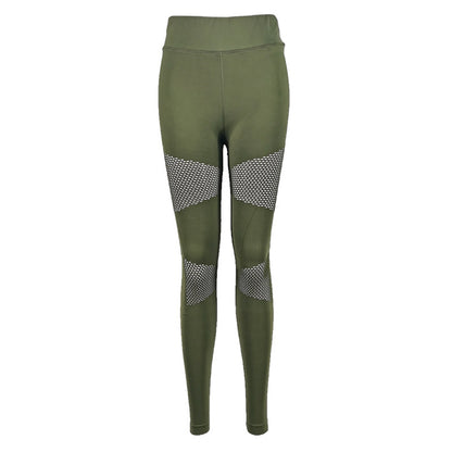 Women Casual Quick Dry Mesh Tight High Elastic High Waist Yoga Pants