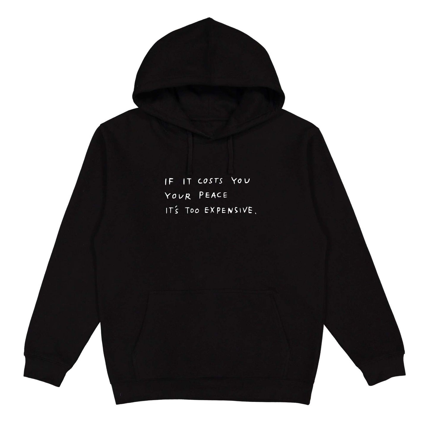 Sudadera con capucha informal con bolsillo y estampado de eslogan y letras para mujer