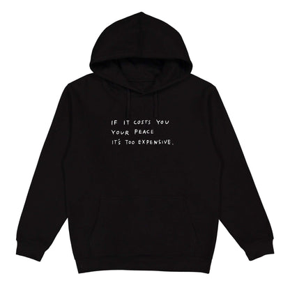 Sudadera con capucha informal con bolsillo y estampado de eslogan y letras para mujer