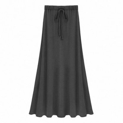 Women Fashion Casual Solid Color High Waist Side Split Skirt
