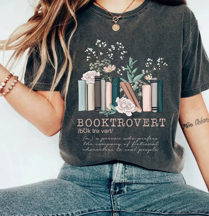 Camiseta de manga corta con cuello redondo y estampado floral informal para mujer