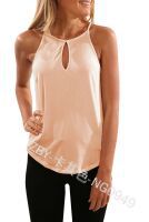 Women Basic Casual Fashion Solid Color Round Neck Tank Top