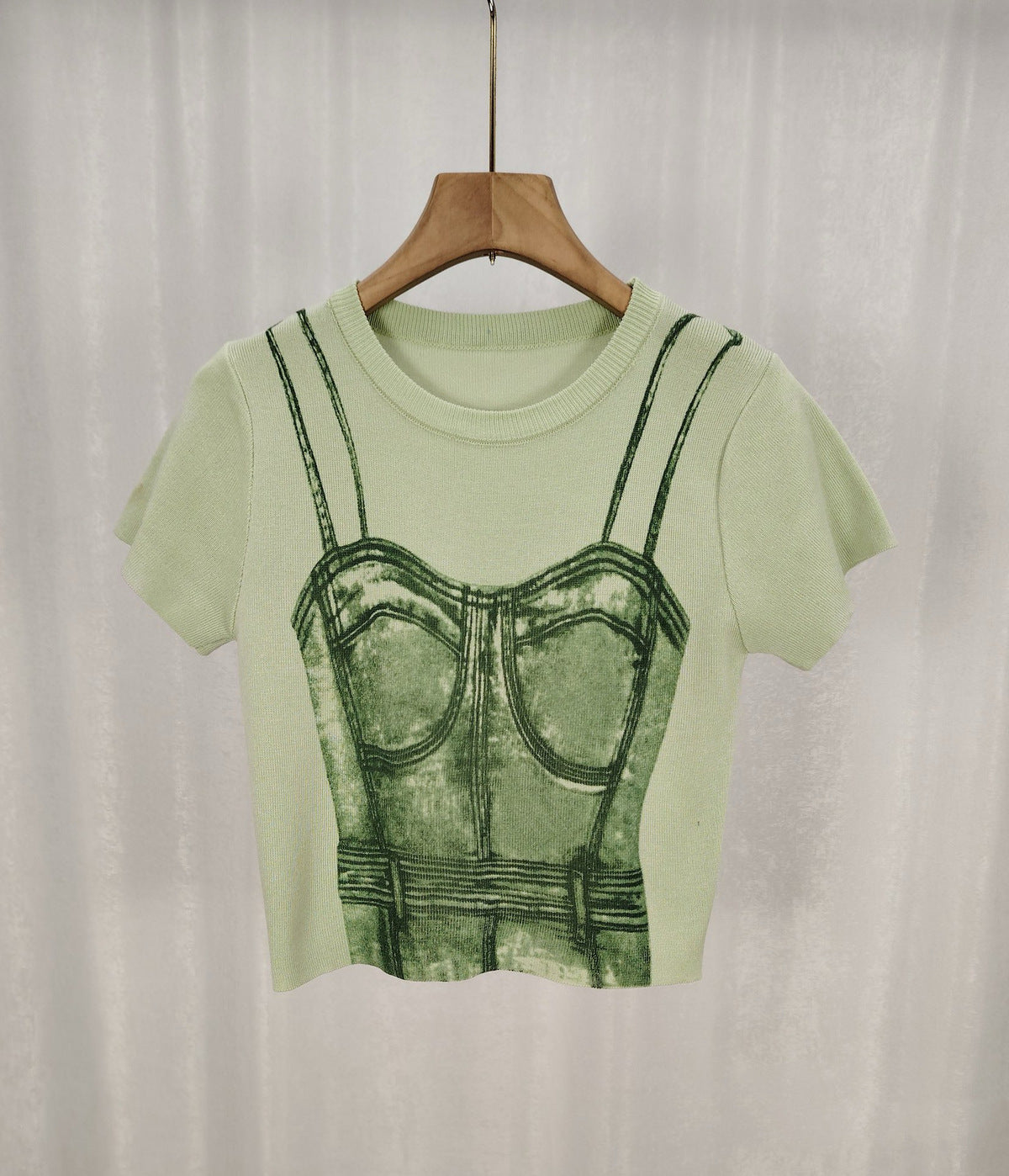 Camiseta de manga corta con estampado casual de moda para mujer
