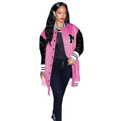 Chaqueta de béisbol informal de moda para mujer