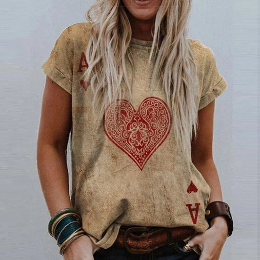 Blusa informal de verano para mujer, estilo vintage, con estampado floral, de manga corta, holgada, de talla grande