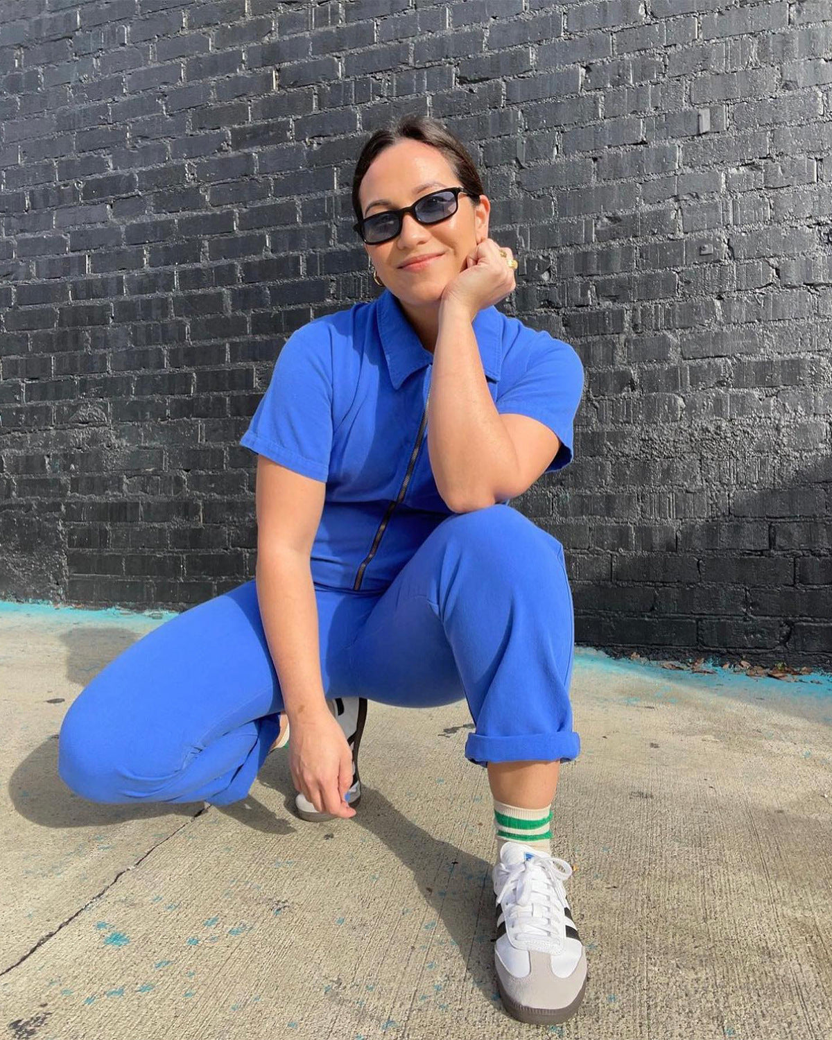 Plus Size Summer New Women Casual Fashion Solid Color Short Sleeve Lapel Zipper Cargo Jumpsuits