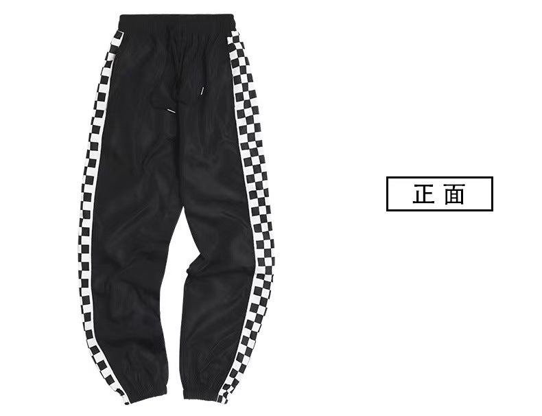 Retro Checkerboard Print Casual Fashion Women'S Sports Pants