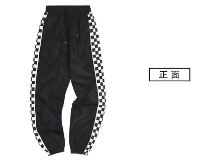 Retro Checkerboard Print Casual Fashion Women'S Sports Pants