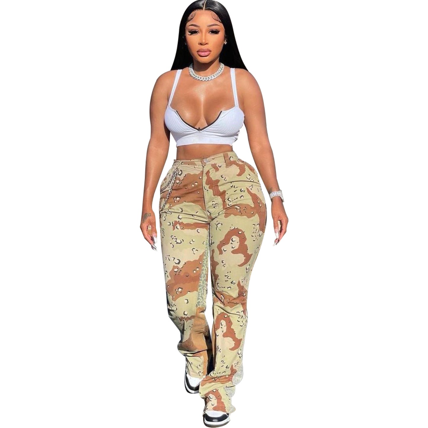 Women Casual Camouflage Print Pants