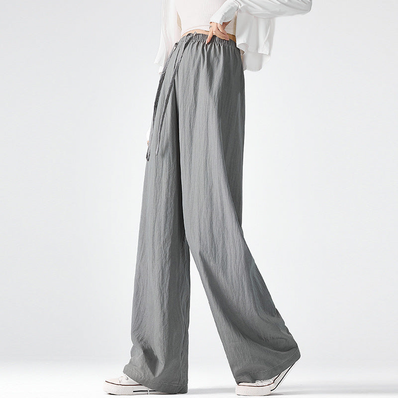 Pregnant Women Fashion Casual Solid Color Drawstring Loose Pants