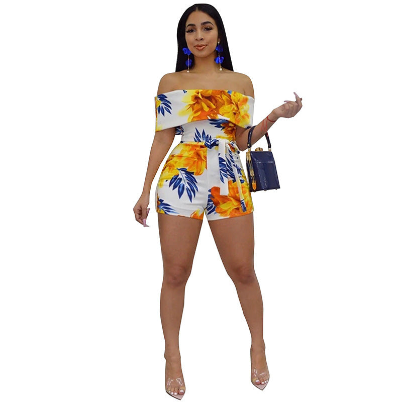 Mono informal de verano con estampado tie-dye y hombros descubiertos para mujer