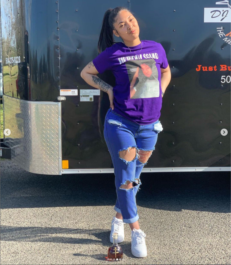 Vaqueros rasgados con corte elástico alto de color liso para mujer