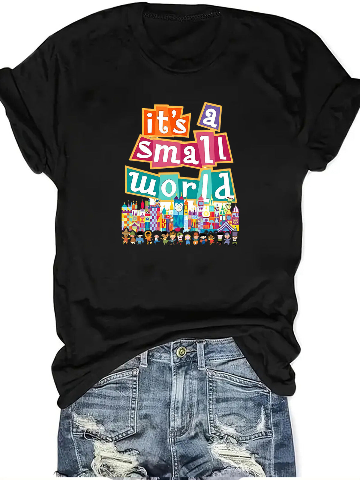 Camiseta estampada casual de moda para mujer
