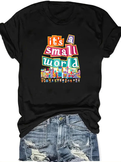 Camiseta estampada casual de moda para mujer