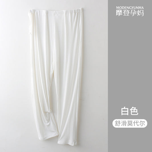 Pantalones rectos casuales, sueltos y sencillos para embarazadas