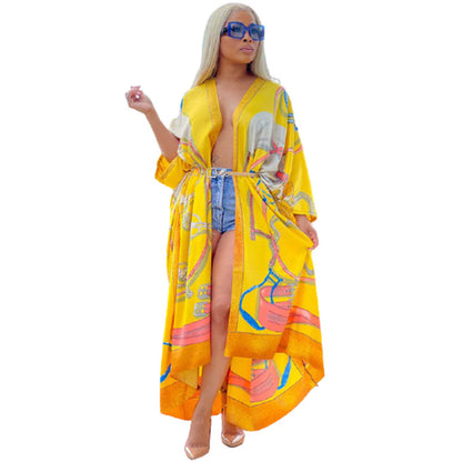 Women Elegant Vintage Casual Plus Size Maxi Dress