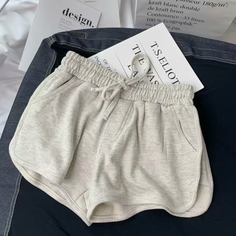 Women Casual Loose High Waist Straight Wide Leg Short