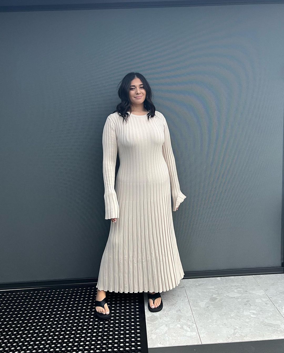 Women Casual Solid Color Long Sleeve Maxi Dress