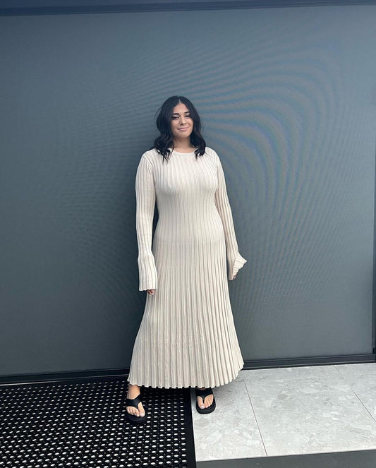 Women Casual Solid Color Long Sleeve Maxi Dress