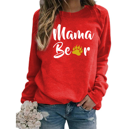 Sudadera con capucha de manga larga y cuello redondo con estampado de letras para mujer, estilo informal y holgado