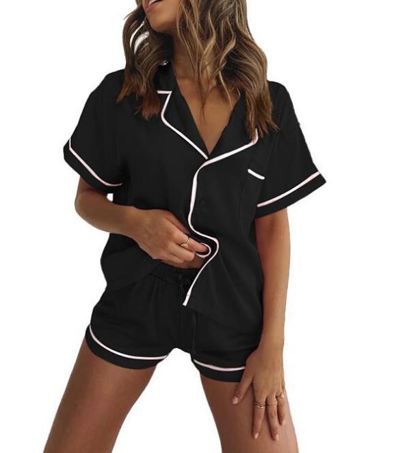 Women Short-Sleeved Casual Home Wear Pajamas
