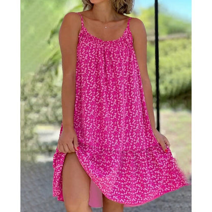 Vestido informal con estampado de flores diminutas para mujer