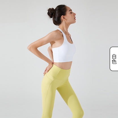 Chaleco deportivo informal holgado de color liso con cuello halter, sin espalda y sin mangas para mujer