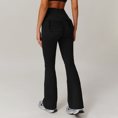 Women Fashion Casual High Waist Fitness Wide Leg Flared Yoga Sports Legging