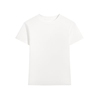 Camiseta informal de manga corta de color liso para mujer