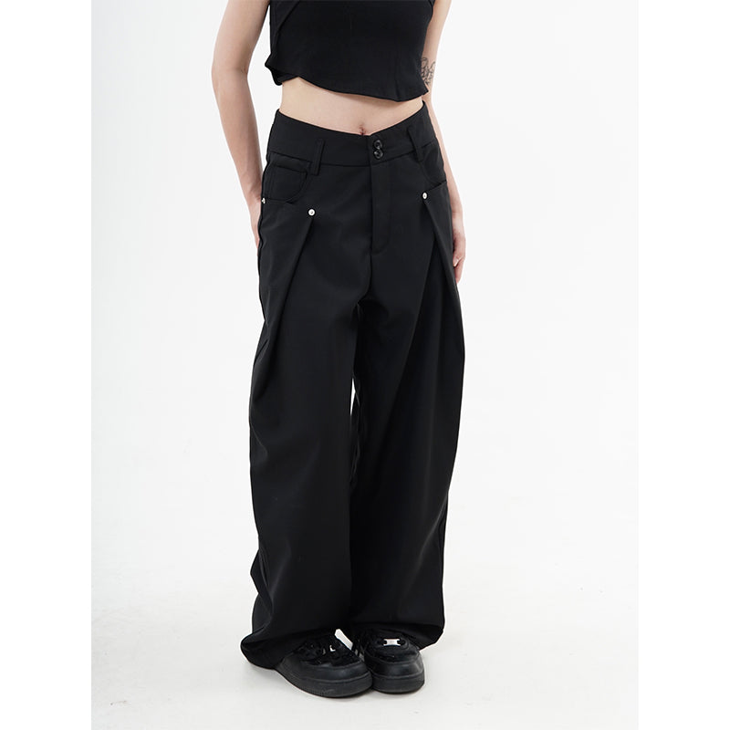 Fashion Casual Women Wide Leg Loose Street Long Cargo Pants