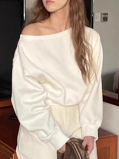 Sudadera informal de manga larga con fugas para mujer