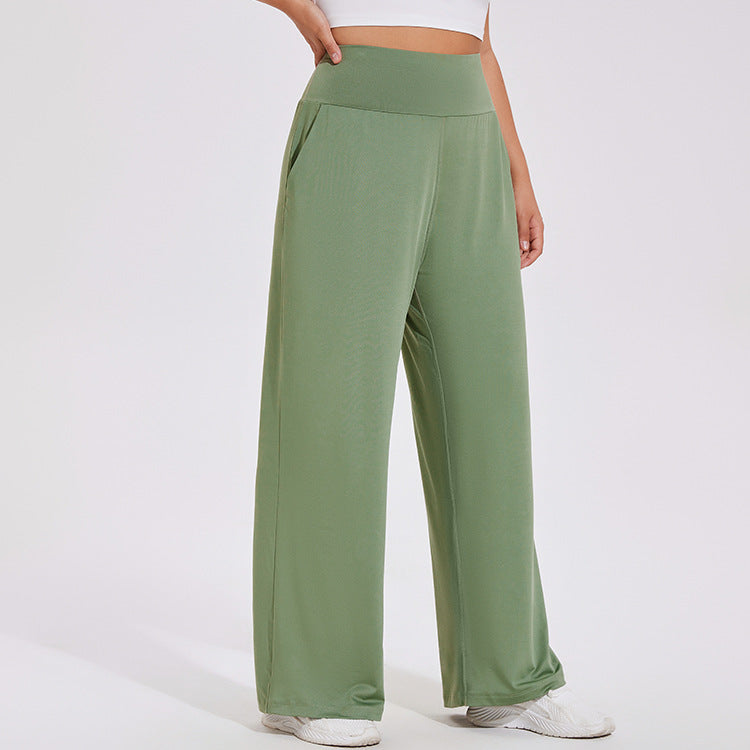 Pantalones acampanados deportivos de cintura alta para mujer, informales, de talla grande, para yoga y fitness