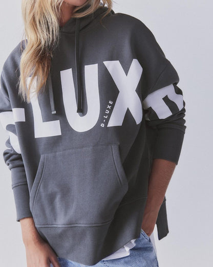 Sudadera con capucha de manga larga con estampado de letras de moda informal para mujer