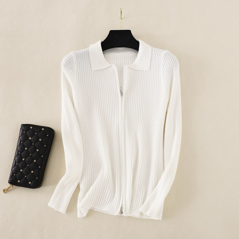 Women Casual Solid Color Base Lar Knit Top Sweater