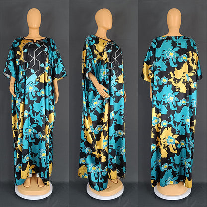 Women Loose Casual Graphic Print Plus Size Dress