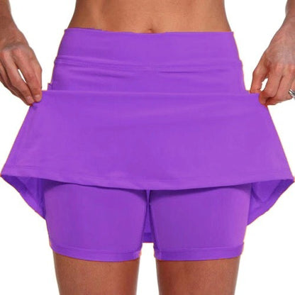 Women'S Fashion Casual Solid Color Mid Waist Pantskirt
