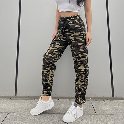 Street Women Casual Camouflage Print Cargo Pants