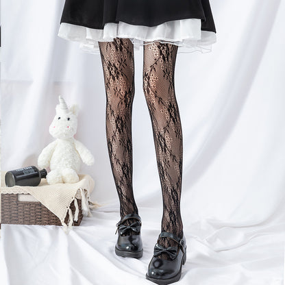 Women'S Casual Fashion Sexy Lace Floral Mesh Pantyhose Stockings