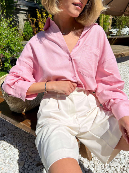Women Fashion Casual Loose High-Waist Shorts