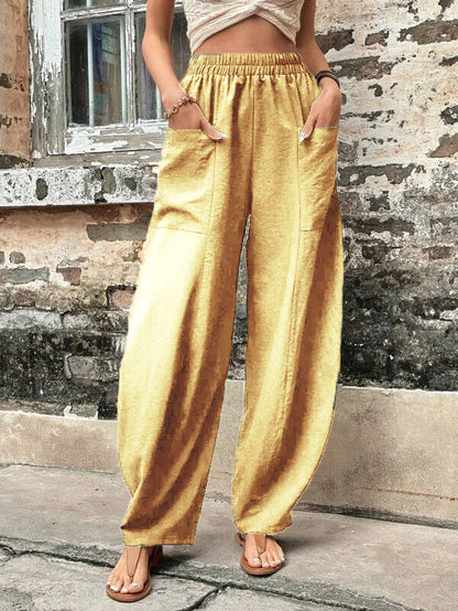 Women Casual Solid Color Pants