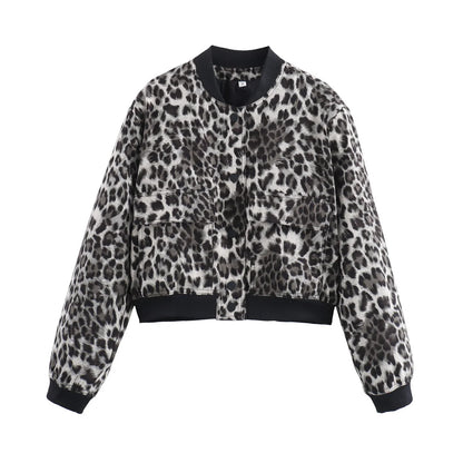 Chaqueta informal de manga larga con bolsillos de color liso a la moda para mujer