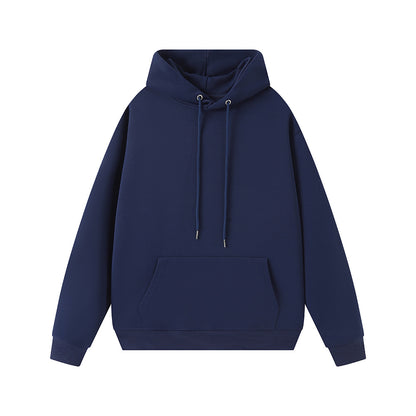 Sudadera con capucha informal holgada de manga larga con bolsillos y color liso para mujer