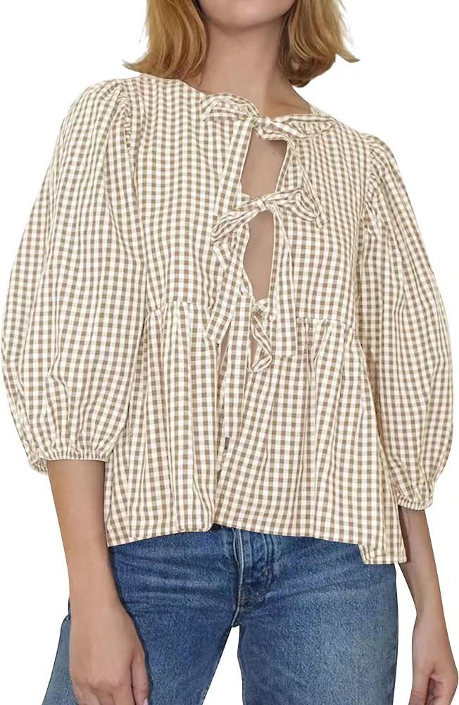 Blusas casuales dulces con tirantes y rayas para mujer