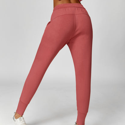 Conjunto deportivo informal de sudadera y pantalón deportivo de color liso para mujer