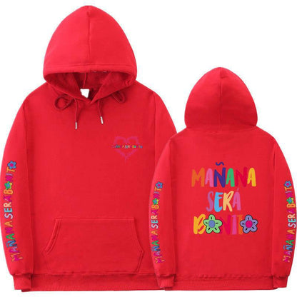 Sudadera con capucha informal con estampado de letras para mujer