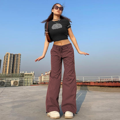 Women Fashion Casual Solid Color Micro-Pants