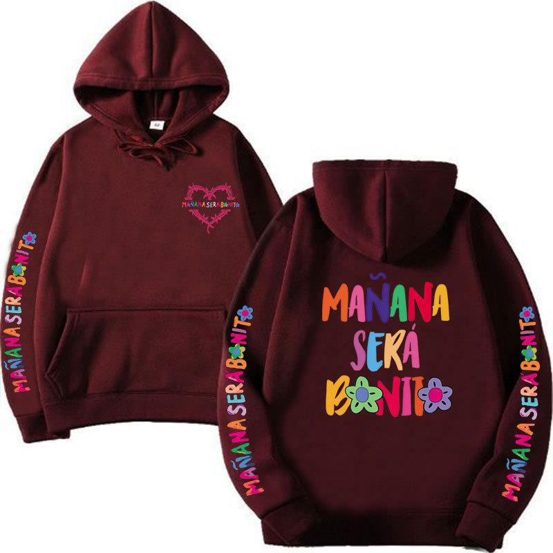Sudadera con capucha informal con estampado de letras para mujer