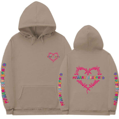 Sudadera con capucha informal con estampado de letras para mujer